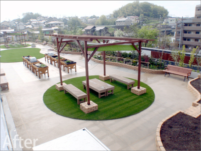 西知多リハビリテーション病院屋上庭園工事