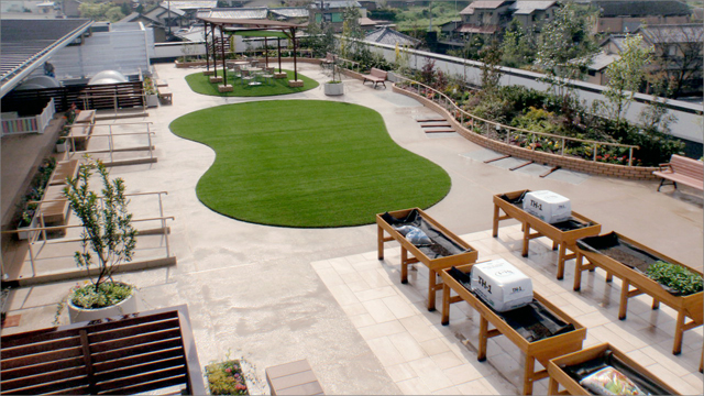 西知多リハビリテーション病院屋上庭園工事