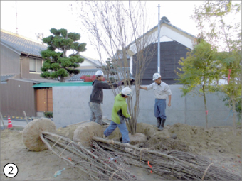 森の中にいるような雰囲気の立派なお庭