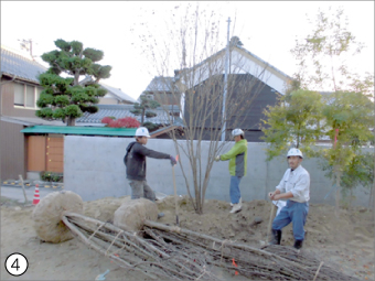 森の中にいるような雰囲気の立派なお庭