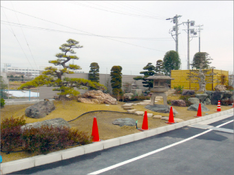 運輸会社様の交通安全祈願の御社と庭園工事