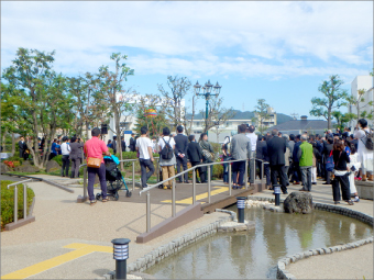 清流デッキ開通式 29年度庭園等改修工事