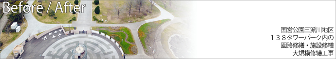 国営公園三派川地区138タワーパーク内の園路修繕・施設修繕 大規模修繕工事