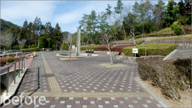 県営各務原公園水あそび広場 親水広場の改修工事