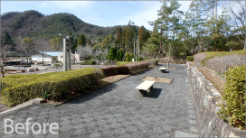 県営各務原公園水あそび広場 親水広場の改修工事