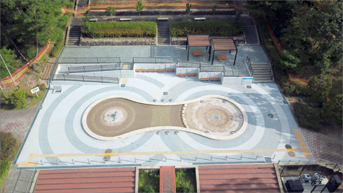 県営各務原公園水あそび広場 親水広場の改修工事