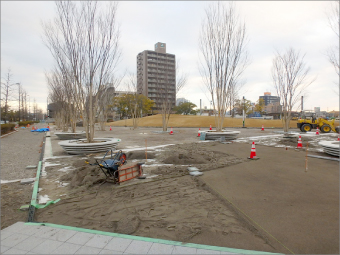 岐阜県庁前に「ぎふ結のもり」公園が完成